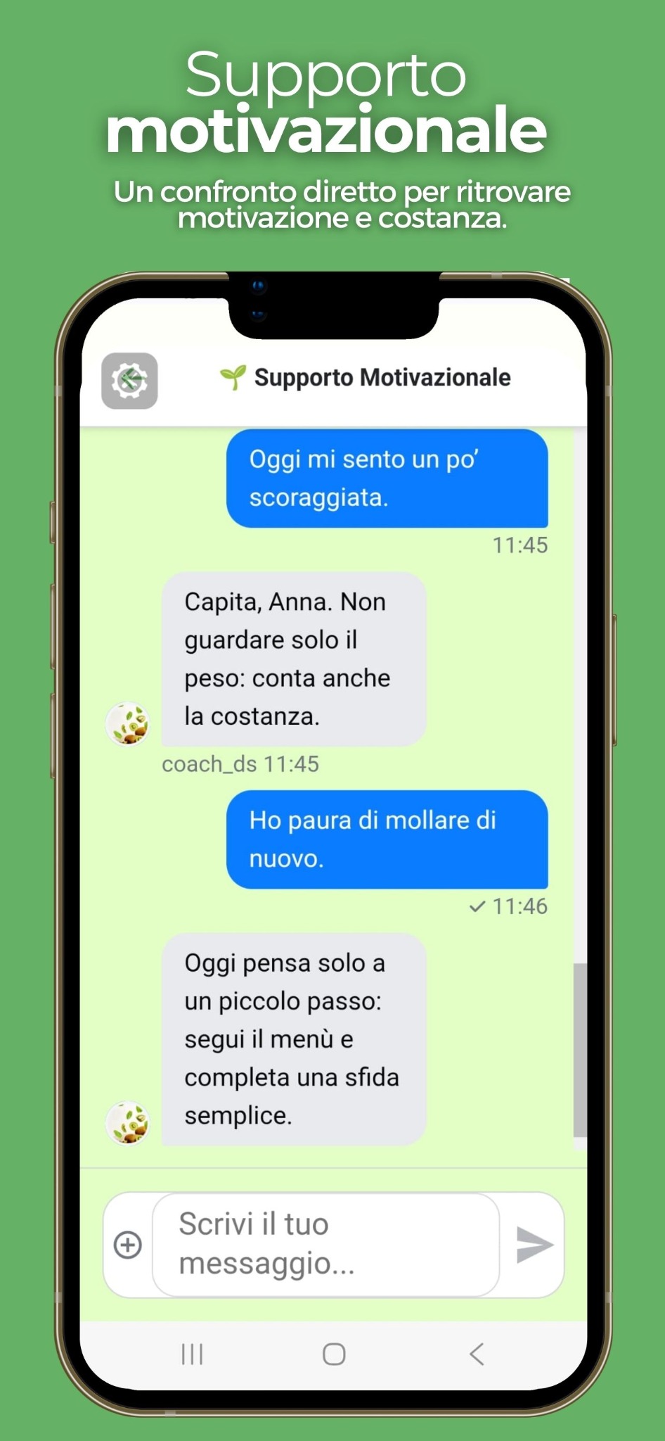 Supporto motivazionale Dieta Social