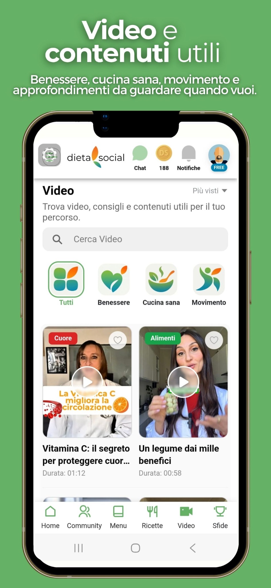 Video e contenuti utili Dieta Social
